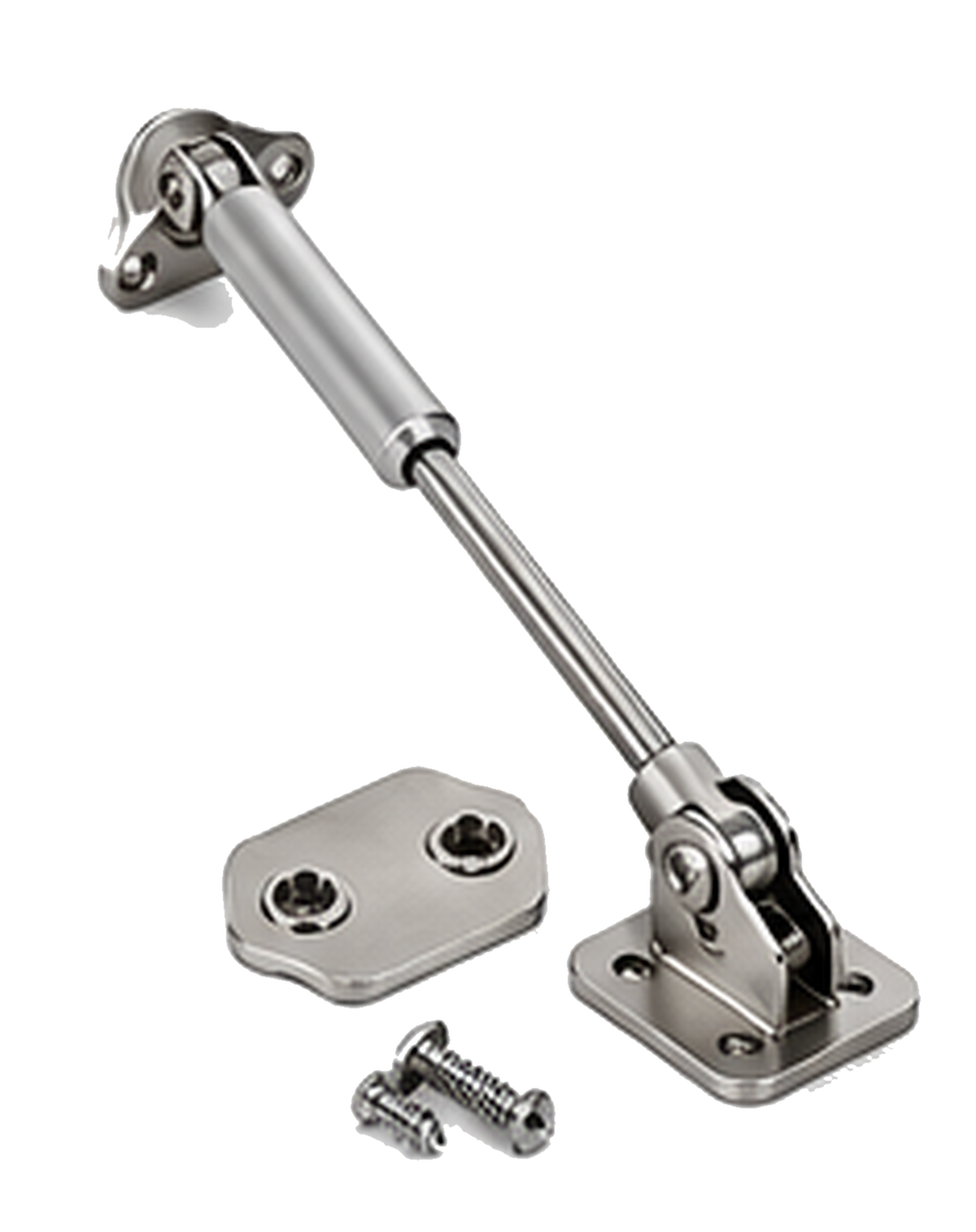 Studio image of lift-up door stays hardware