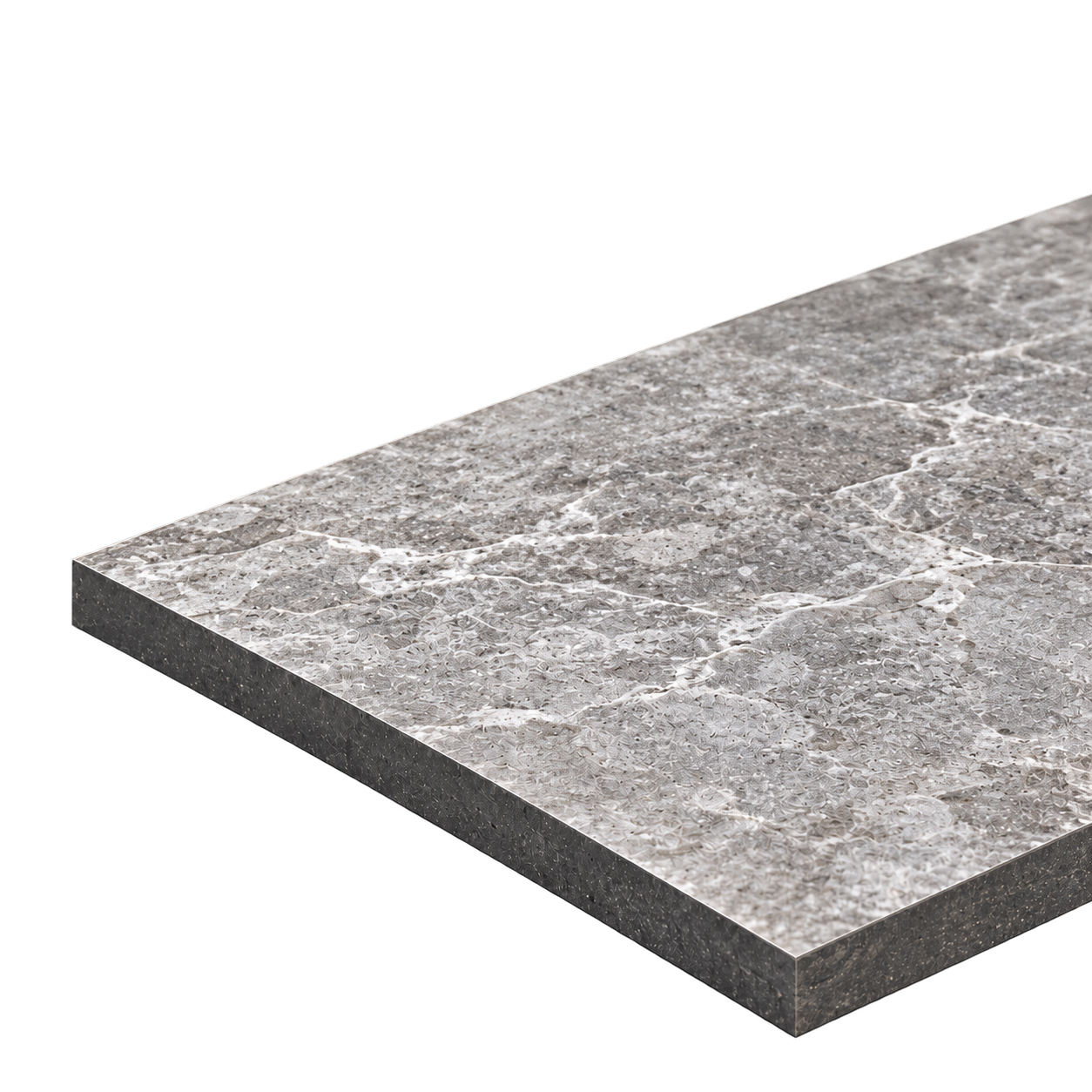 Grey stone-effect HPL panel