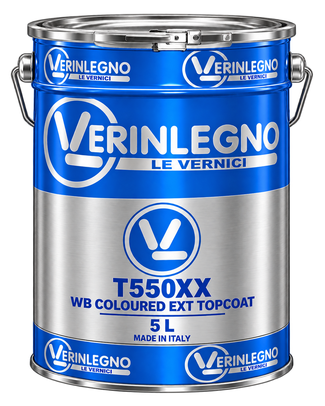 Illustrative red can design for Coloured Exterior Topcoat